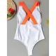 Deep V-Neck Solid Color Sexy Slim Backless One-Piece Swimwear Deep V-Neck Solid Color Sexy Slim Backless One-Piece Swimwear