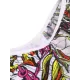Belly-Hollow V-Neck Floral Flared Sleeves One-Piece Monokini Swimwear Belly-Hollow V-Neck Floral Flared Sleeves One-Piece Monokini Swimwear