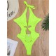 Belly-Hollow Halterneck Hollow Bandage Backless One-Piece Monokini Swimwear Belly-Hollow Halterneck Hollow Bandage Backless One-Piece Monokini Swimwear