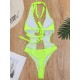 Belly-Hollow Halterneck Hollow Bandage Backless One-Piece Monokini Swimwear Belly-Hollow Halterneck Hollow Bandage Backless One-Piece Monokini Swimwear