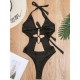 Belly-Hollow Halterneck Hollow Bandage Backless One-Piece Monokini Swimwear Belly-Hollow Halterneck Hollow Bandage Backless One-Piece Monokini Swimwear