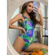 Cute Fruit Print U-Neck Sexy Slim Backless One-Piece Swimwear Cute Fruit Print U-Neck Sexy Slim Backless One-Piece Swimwear