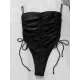 Solid Color Adjustable Lace-Up One-Piece Swimwear Solid Color Adjustable Lace-Up One-Piece Swimwear
