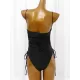 Solid Color Adjustable Lace-Up One-Piece Swimwear Solid Color Adjustable Lace-Up One-Piece Swimwear