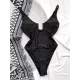 Sexy U-Neck Solid Color One-Piece Swimwear Sexy U-Neck Solid Color One-Piece Swimwear