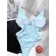 Sexy U-Neck Solid Color One-Piece Swimwear Sexy U-Neck Solid Color One-Piece Swimwear