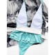 Plunging Contrast Color Bandage Falbala One-Piece Swimwear Plunging Contrast Color Bandage Falbala One-Piece Swimwear