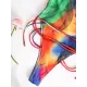 Gradient Color Bandage Backless One-Piece Swimwear Gradient Color Bandage Backless One-Piece Swimwear