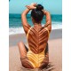 Solid Color Zipper Backless One-Piece Swimwear Solid Color Zipper Backless One-Piece Swimwear