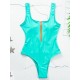 Solid Color Zipper Backless One-Piece Swimwear Solid Color Zipper Backless One-Piece Swimwear