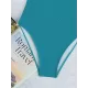 Solid Color V-Neck Decoration One-Piece Swimwear Solid Color V-Neck Decoration One-Piece Swimwear