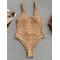 Leopard Print Backless One-Piece Swimsuit