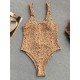 Leopard Print Backless One-Piece Swimsuit Leopard Print Backless One-Piece Swimsuit