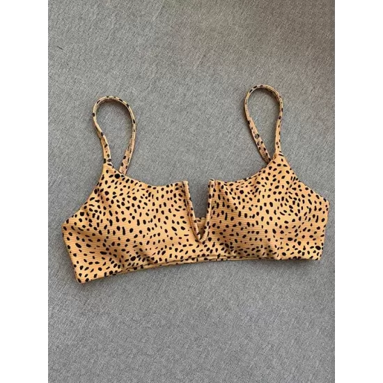 Leopard Print Backless One-Piece Swimsuit Leopard Print Backless One-Piece Swimsuit