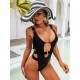 Sexy Sleeveless Split-Joint Hollow Monokini Swimwear Sexy Sleeveless Split-Joint Hollow Monokini Swimwear
