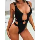 Sexy Sleeveless Split-Joint Hollow Monokini Swimwear Sexy Sleeveless Split-Joint Hollow Monokini Swimwear