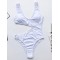 V-Neck Hollow Circular Ring One-Piece Swimwear