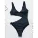V-Neck Hollow Circular Ring One-Piece Swimwear V-Neck Hollow Circular Ring One-Piece Swimwear