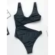 V-Neck Hollow Circular Ring One-Piece Swimwear V-Neck Hollow Circular Ring One-Piece Swimwear