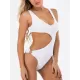 V-Neck Hollow Circular Ring One-Piece Swimwear V-Neck Hollow Circular Ring One-Piece Swimwear