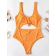 Striped Print Backless One-Piece Swimwear Striped Print Backless One-Piece Swimwear