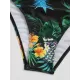 Floral-Print Split-Joint Backless Halterneck One-Piece Swimwear Floral-Print Split-Joint Backless Halterneck One-Piece Swimwear