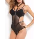 Net Yarn Split-Joint Bandage One-Piece Teddy Lingerie Net Yarn Split-Joint Bandage One-Piece Teddy Lingerie