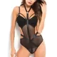 Net Yarn Split-Joint Bandage One-Piece Teddy Lingerie Net Yarn Split-Joint Bandage One-Piece Teddy Lingerie
