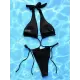 Padded Backless Hollow Solid Color Halter-Neck One-Piece Swimwear Padded Backless Hollow Solid Color Halter-Neck One-Piece Swimwear