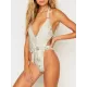 Halter Deep V Neck Backless Sexy Monokini Swimwear Halter Deep V Neck Backless Sexy Monokini Swimwear