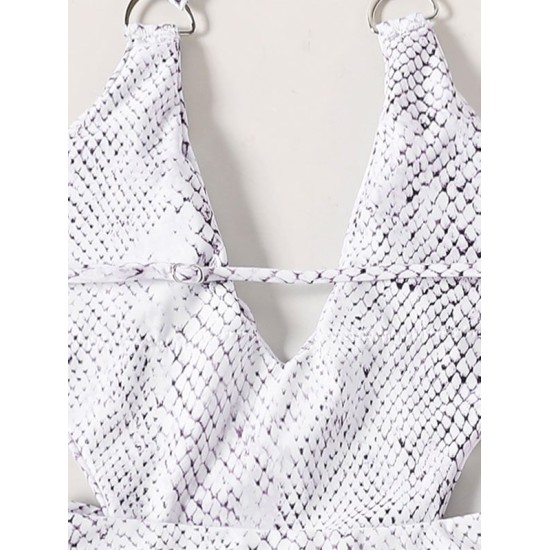 Halter Deep V Neck Backless Sexy Monokini Swimwear Halter Deep V Neck Backless Sexy Monokini Swimwear