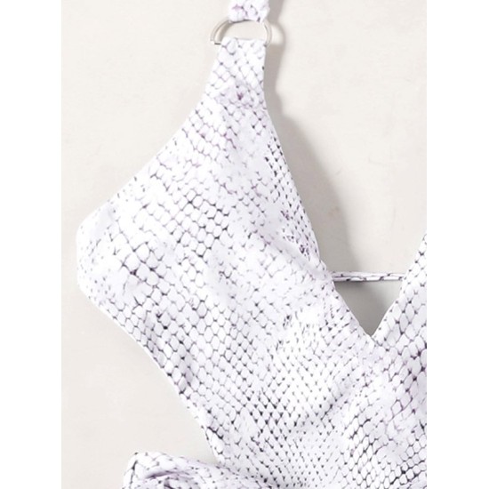 Halter Deep V Neck Backless Sexy Monokini Swimwear Halter Deep V Neck Backless Sexy Monokini Swimwear