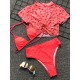 Printed Three-Piece Tankini Swimsuit Printed Three-Piece Tankini Swimsuit