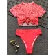 Printed Three-Piece Tankini Swimsuit Printed Three-Piece Tankini Swimsuit