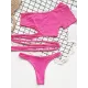 Solid Color Bandage One-Shoulder Split Tankini Swimsuit Solid Color Bandage One-Shoulder Split Tankini Swimsuit