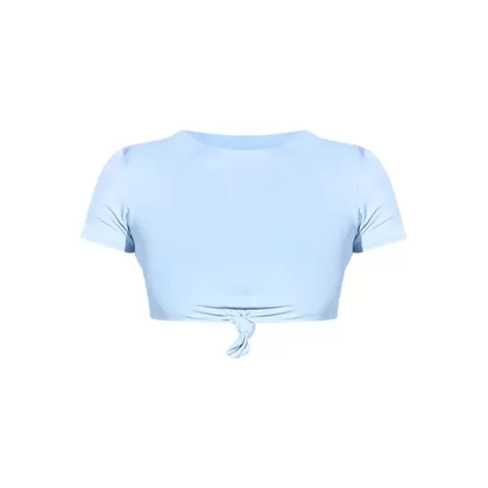 Short Sleeve Bandage Tie Side Tankinis Swimwear Short Sleeve Bandage Tie Side Tankinis Swimwear