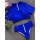Plain Short Sleeve Tankini Swimsuit Plain Short Sleeve Tankini Swimsuit