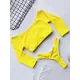 Off-The-Shoulder Ribbed Plain Tankini Swimsuit Off-The-Shoulder Ribbed Plain Tankini Swimsuit