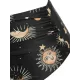 Fashion Hollow Spaghetti-Neck Printing High Waist Tankini Swimsuit Fashion Hollow Spaghetti-Neck Printing High Waist Tankini Swimsuit