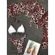 Sexy Strapless &Sun Shirt Leopard Print Three Piece Tankini Swimsuit Sexy Strapless &Sun Shirt Leopard Print Three Piece Tankini Swimsuit