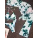 Sexy Strapless &Sun Shirt Leopard Print Three Piece Tankini Swimsuit Sexy Strapless &Sun Shirt Leopard Print Three Piece Tankini Swimsuit