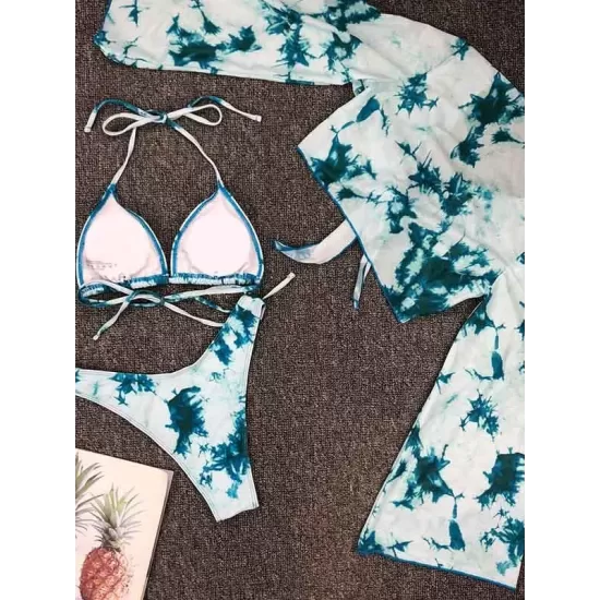 Sexy Strapless &Sun Shirt Leopard Print Three Piece Tankini Swimsuit Sexy Strapless &Sun Shirt Leopard Print Three Piece Tankini Swimsuit