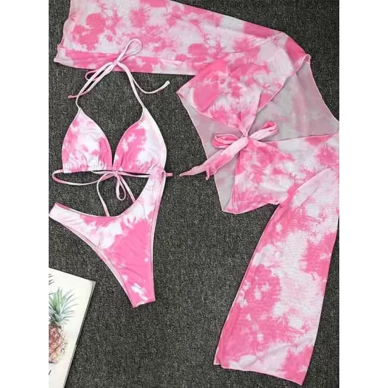 Sexy Strapless &Sun Shirt Leopard Print Three Piece Tankini Swimsuit Sexy Strapless &Sun Shirt Leopard Print Three Piece Tankini Swimsuit