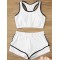 Solid Color Sports Tankini Swimsuit