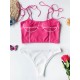 Abstract Printed Bandage Split Bikini Swimsuit Abstract Printed Bandage Split Bikini Swimsuit