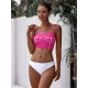 Abstract Printed Bandage Split Bikini Swimsuit Abstract Printed Bandage Split Bikini Swimsuit