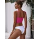 Abstract Printed Bandage Split Bikini Swimsuit Abstract Printed Bandage Split Bikini Swimsuit