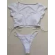 Solid Color Half Sleeve Bandage Split Bikini Swimsuit Solid Color Half Sleeve Bandage Split Bikini Swimsuit