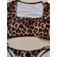 Solid Color Half Sleeve Bandage Split Bikini Swimsuit Solid Color Half Sleeve Bandage Split Bikini Swimsuit