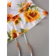 Floral-Print Underwired Falbala Split Bikini Swimsuit Floral-Print Underwired Falbala Split Bikini Swimsuit